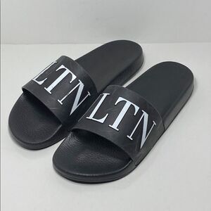 Valentino Garavani VLTN Rubber Slider Sandals size 44